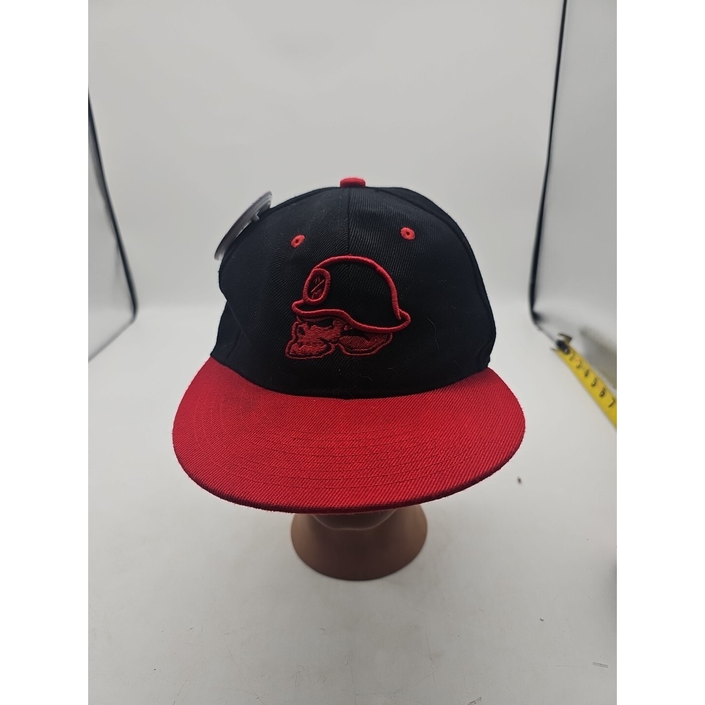 Metal Mulisha Hat Flex Fit Black With Red Embroidery W/ Yugioh Pin